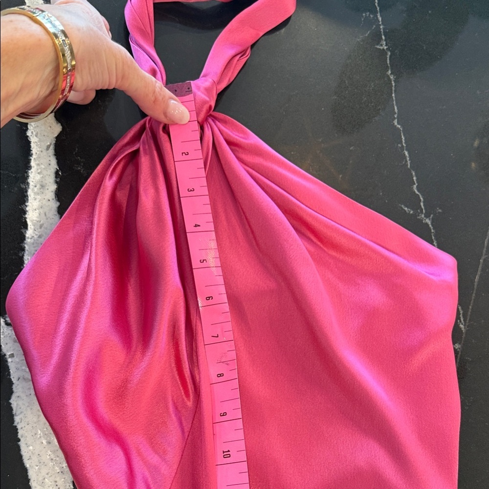 Ronny Kobo Collection Zadena Backless Vibrant Pink Maxi Halter Dress - Picture 14 of 15